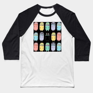 Cool For Cats on Black Baseball T-Shirt